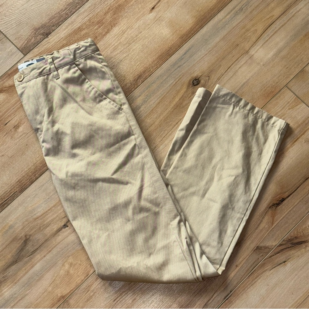 Old Navy Kids Tan Casual Pants 14 Uniform Slacks Dress Pants Khaki